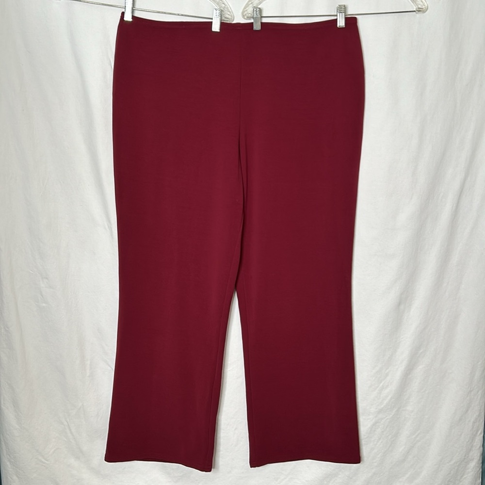 Fashion Bug Stretch Burgundy Pull On Pants Plus Size 26-28